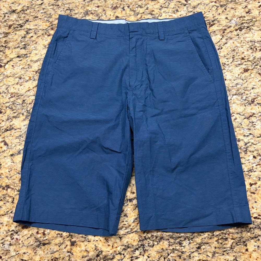 J.Crew Rivington Mens Blue Micro Stripe Flat Front Shorts 30W ws